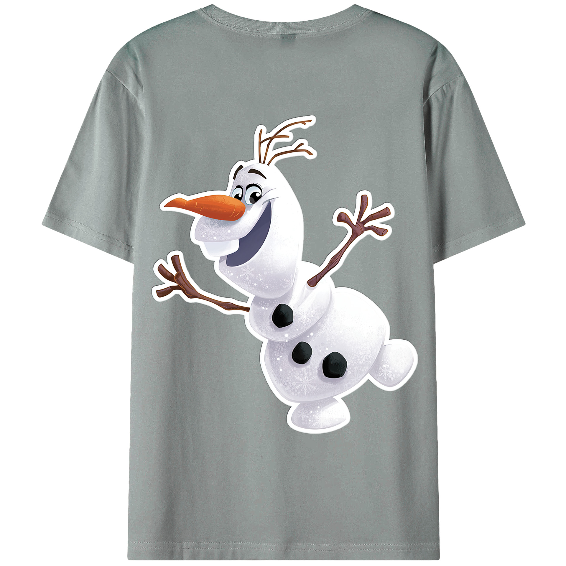 （画像用） アナと雪の女王 アンナ エルサ Frozen Anna Elsa 綿100％ メンズ半袖Tシャツ（バックプリント） 通気性